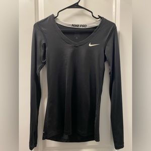 NIKE PRO Women's Dri-fit Black long sleeve top/shirt  size S